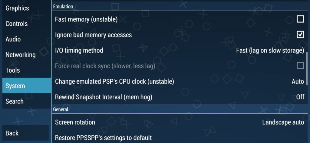 ppsspp best graphics settings android